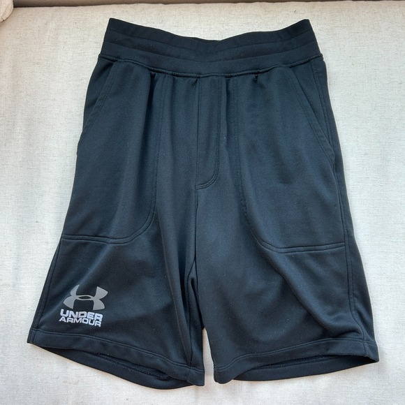 UnderArmour Shorts Men's‎ Small Black Loose Fit Sweatpant - Picture 1 of 7